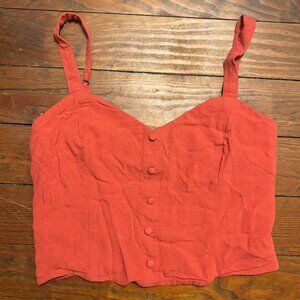 Small Abercrombie & Fitch Salmon Colored Cropped Tank